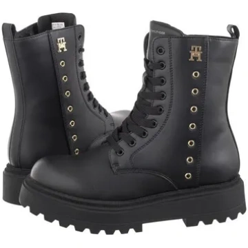 Tommy Hilfiger Lace-Up Bootie Black T3A5-33579-135