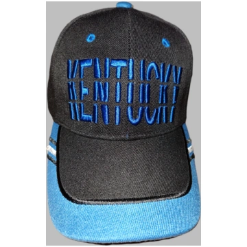 Embroidered Black Kentucky Adjustable Baseball Cap