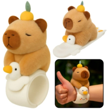 Plush Self-tightening Wristband Goose with Capybar