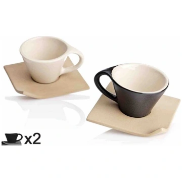 Ceramic coffee set Faenza Pack of 2 pcs. Bucci Cer