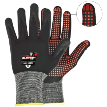 Darba cimdi GRIPS DOTTY pārklāti ar nitrilu, Glove