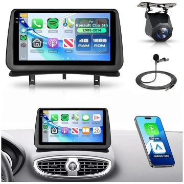 4G + 128G Android auto radio priekš Renault Clio 3