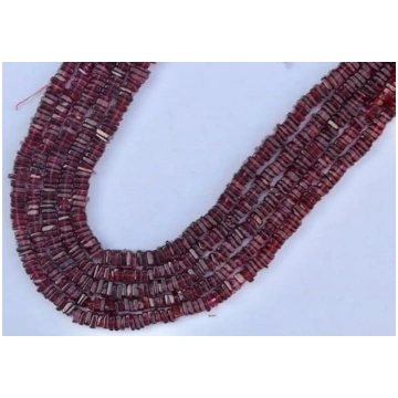 Dabiskas GARNET Heishi gludas pērles 4-5 mm 16 col