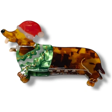 CHRISTMAS BASSOTTO HAIR CLIP ester & co