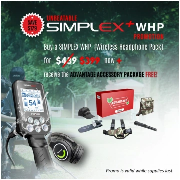 Metāla detektors NOKTA SIMPLEX+ WHP V02.78 + DĀVAN