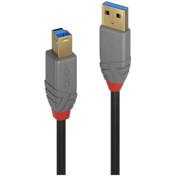 Lindy USB 3.0 Type A/B Anthra Line M/M 1m 36741