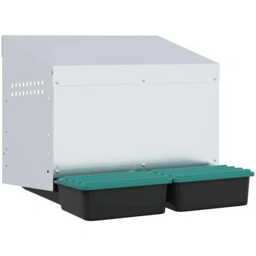 Chicken Nest Box 2 Compartments Wall Mounted Galva