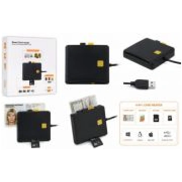 iLike 4-in-1 USB Smart Card Reader with SIM, SD &