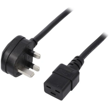 Cable; 3x1.5mm2; BS 1363 (G) plug,IEC C19 female; 