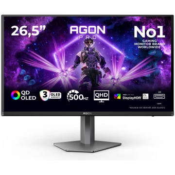 Monitors AOC AG276QKD2, 26.5", videospēlēm, QD-OLE
