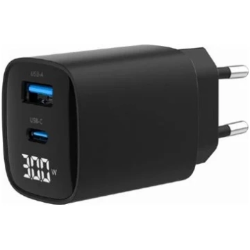 Gembird 2-port 30W USB fast charger, LCD TA-UC-PDQ