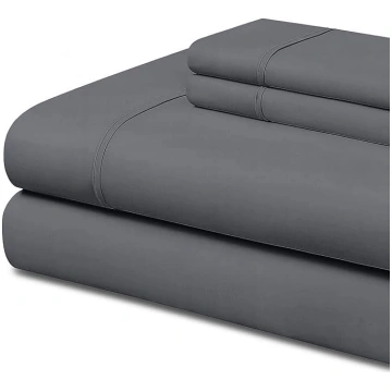 EasyCosy 4-daļu gultas veļas komplekts ar apmales 