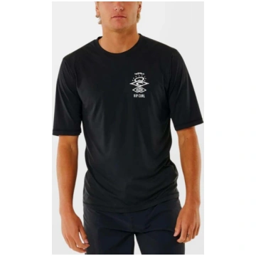 RIP CURL Icons Surflite Upf SS Black t-krekls