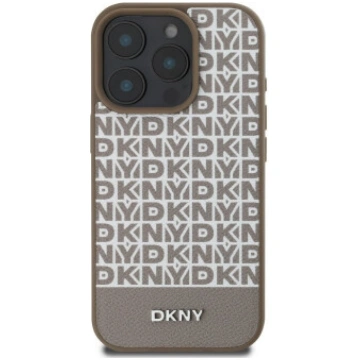 DKNY PU Leather Repeat Pattern Bottom Stripe MagSa