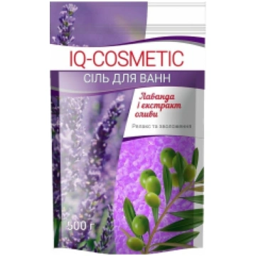 IQ-COSMETIC Jūras sāls vannām ar lavandas ēterisko
