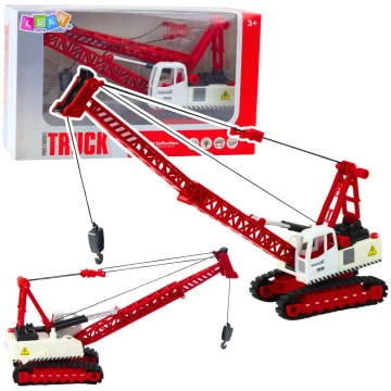 Rotaļu ceļamkrāns Lean Toys Engineering, balta krā