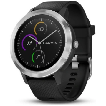 vivoactive 3 Stainless Steel ar melnu silikona sik