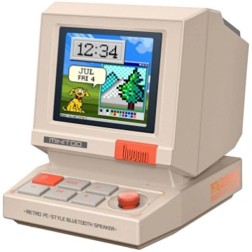 Skaļrunis Divoom Minitoo - White - Retro Pixel Blu