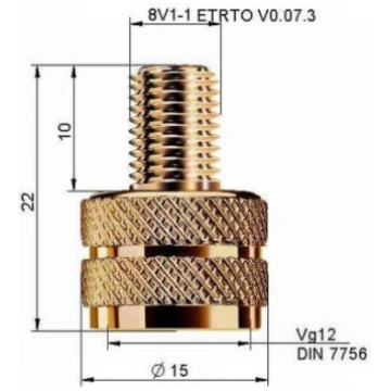 Ventīļa adapteris no VG12 uz VG8 SE-VE-562 0368