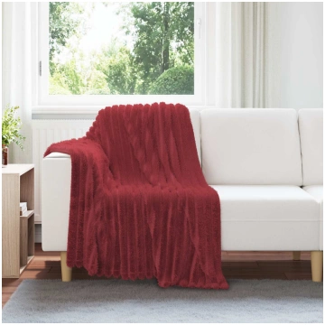 Pleds bordo sarkans 150 x 130 cm flīss