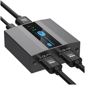 VEDINDUST HDMI sadalītājs 1 in 2 Out 8K60Hz 4K120H
