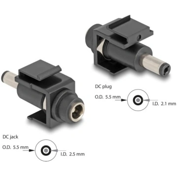 Delock Keystone Module DC 5.5 x 2.5 mm female to D