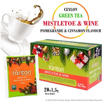 TARLTON Ceylon Mistletoe & Wine 20 x 1.5 gr. Tējas