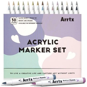 Acrylic Marker Pens ARRTX 30F, 30 Grey Colours LC3