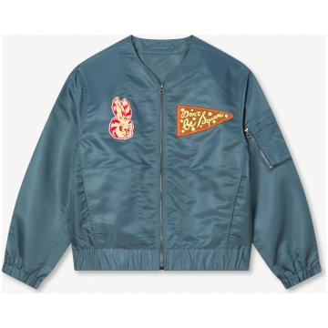 'KENZO Badges' light collarless bomber