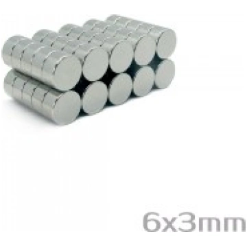 Neodīma magnēts 6x3 mm N38 - 50 gab