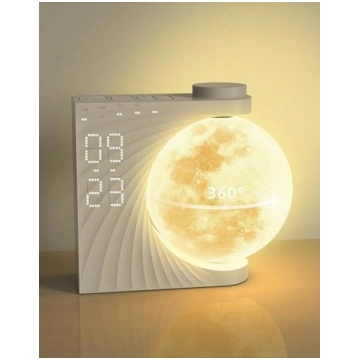 INSSISAIN 360° rotācijas mēness lampa ar modinātāj