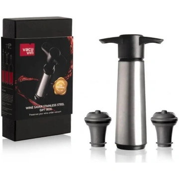 Vacu Vin Wine Saver Stainless Steel Gift box V0649