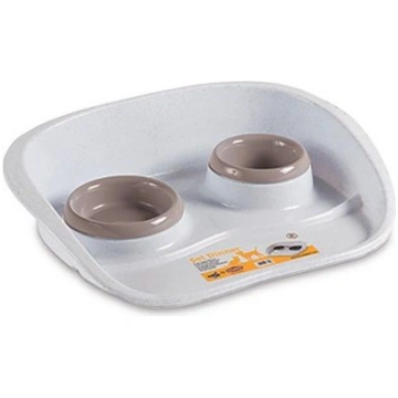 Set Dinner Powder - Neslīdoša dubulta bļoda ar izņ