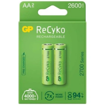 Uzlādējamas NIMH AA baterijas GP Battery (AA) R6/A