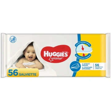 Mitrās salvetes HUGGIES Unistar, 56 gab