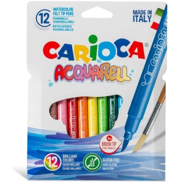 Flomasteri-otas CARIOCA Junior Brush, 12 krāsas (2