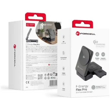 Bezvadu lādētājs Forcell F-Energy 3in1 Flex Pro Qi