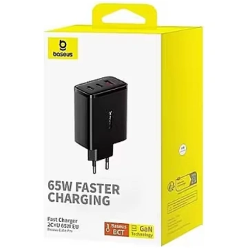 Baseus Cube Pro 65W GaN Travel Charger 2x USB-C US
