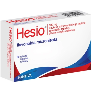HESIO 500 mg apvalkotās tabletes N30