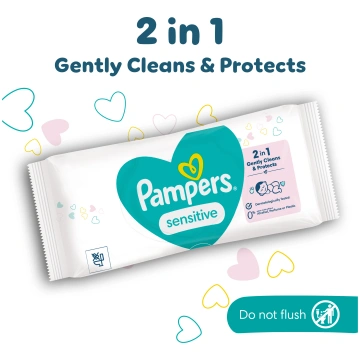 PAMPERS Pampers Sensitive Mitrās Salvetes Mazuļiem