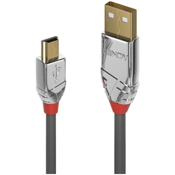 Lindy 1m USB 2.0 Type A to Mini-B Cable, Cromo Lin