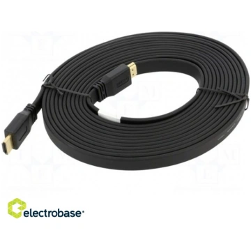 Cable | HDMI plug,both sides | PVC | 5m | black | 