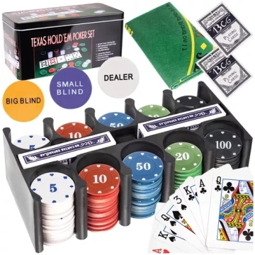 Malatec Texas pokera komplekts ar 200 žetoniem met