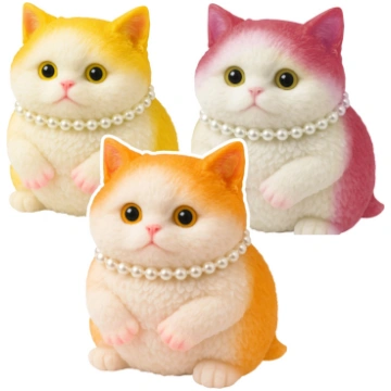 Sensori Squishy Soft Kitten With Pearls Decoration