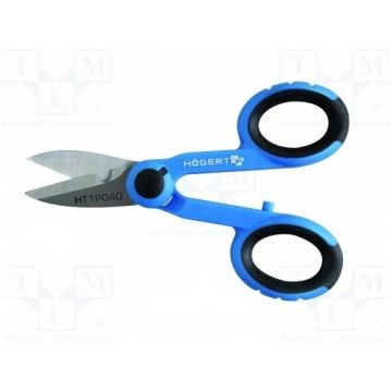 Scissors; for cables; ergonomic handle,serrated bl