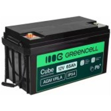 Green Cell AGM VRLA 12V 65Ah IP54 auto akumulators