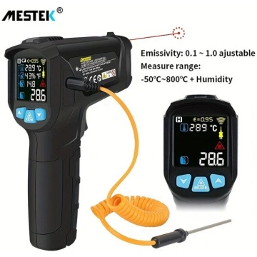 Mestek -50~800C Infrasarkanais Termometrs Bez Kont