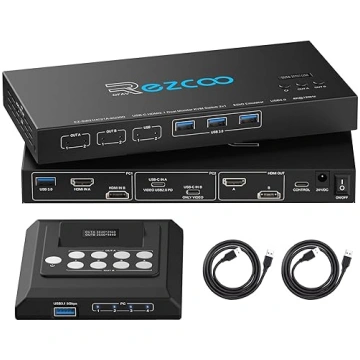 4K@120Hz HDMI DP KVM slēdzis Divu monitoru USB 3.0