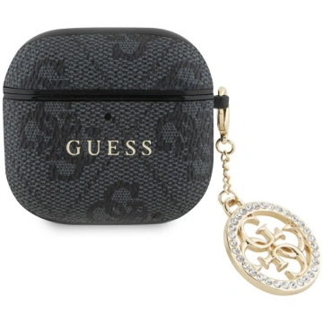Guess 4G Script PC/PU Charm Case Austiņu Maciņš Ap