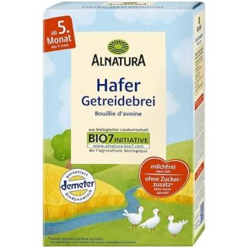 Alnatura Bioloģiska auzu graudu biezputra pēc 4. m